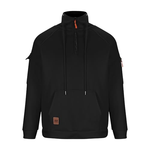 Raglan Cargo Hoodie for Men Long Sleeve Outdoor Tactical Sweatshirts Multi-Zip Fashion Hoodies Workout Pullover4