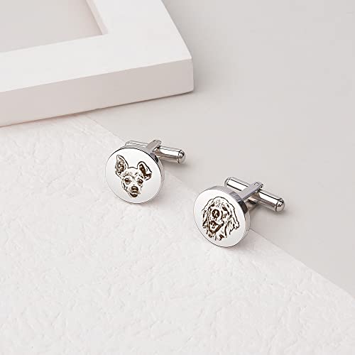 Set personalizado de mancuernas y pin con foto minimalista para hombre miniatura 3