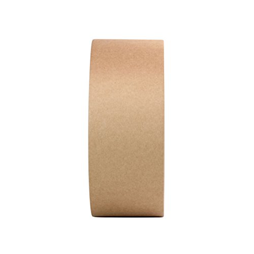 Rok Hardware 3" x 600' Feet Gummed Paper Water Activated Sealing Carton Box Brown Kraft Packaging Machine Shipping Tape