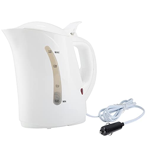 12/24V Wasserkocher Wasserkocher Wasserkocher, 1L Tragbarer Wasserkocher Reise Wasserkocher Automatische Abschaltung…