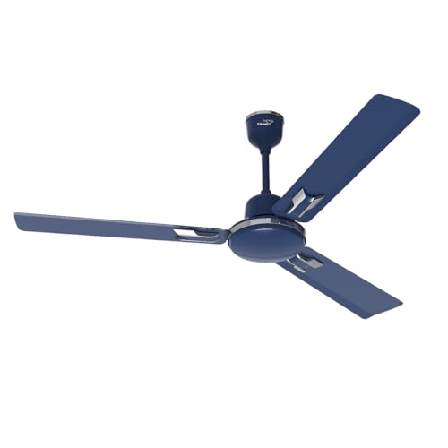 Image of V-Guard Pace Art Bz Ceiling Fan For Home | BEE 1 Star Rating | Decorative Trims | 370 RPM | 2-Year Coverage | 1200 mm (Royal Blue)