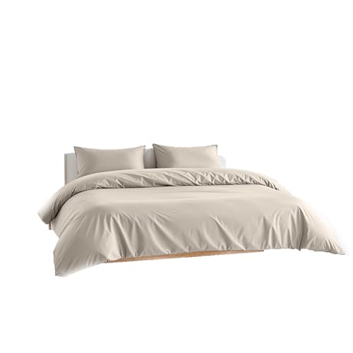 Image of Italic Luxe 100% Australian Cotton Bedding Bundle - Sand Color, Full Size - 400 Thread Count - Soft, Durable & Silky - Includes Fitted Sheet, Flat Sheet & Pillowcases