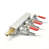 Hasaller Gasverteiler CO-2 Verteiler Verteiler Gasverteiler Verteiler Bier Integriertes Rückschlagventil Bierverteiler Homebrewing Verteiler Verteiler Ba-rrel Druckspender für Home Brew B-eer(B)