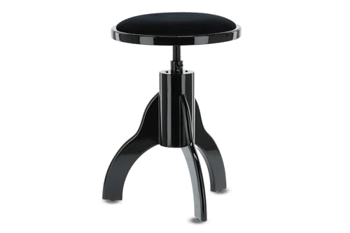 GEWA Pianostuhl, schwarz hochglanz, Sitz rund 35 cm