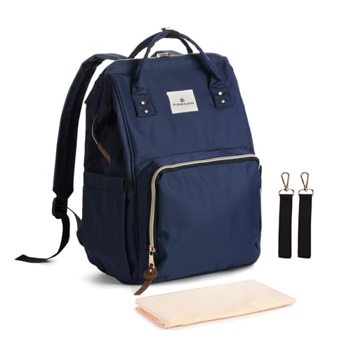 Ramhorn Diaper Bag Backpack Multifunction Waterproof Travel Back Pack for Mom Blue