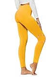 Premium Fleece Lined Leggings Women High Waisted Winter Warm Leggings - 20+ Colors, Regular & Plus Size - Mustard - Large - X-Large