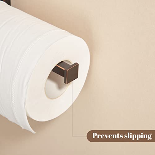 Bronze Toilet Paper Holder, Oil Rubbed Toilet Roll Holder Wall Mount Toilet Tissue Hanger Square Stainless Steel Bathroom Accessories #TOP3