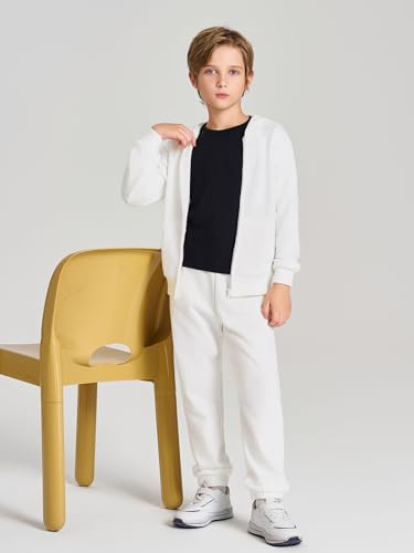Image of Haloumoning Boys Sweatsuits Kids Active Zip Hoodie Sweatershirt and Jogger Sweatpants 5-14 Years