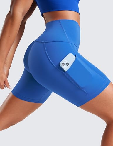 Image of CRZ YOGA Butterluxe Biker Shorts Pockets 5 inch | Extremely Soft, Gentle Compression, Workout, High Waisted, for Women