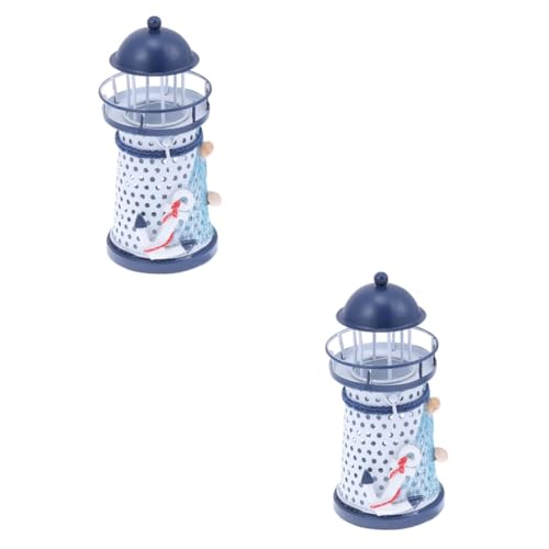 PRETYZOOM 2 Piezas Candelabro Creativo Adornos De Mesa De Playa Accesorios De Baño Náuticos Decoración Miniatura Centro De Mesa Candelabro Marino Mediterráneo Adornos Náuticos Boda