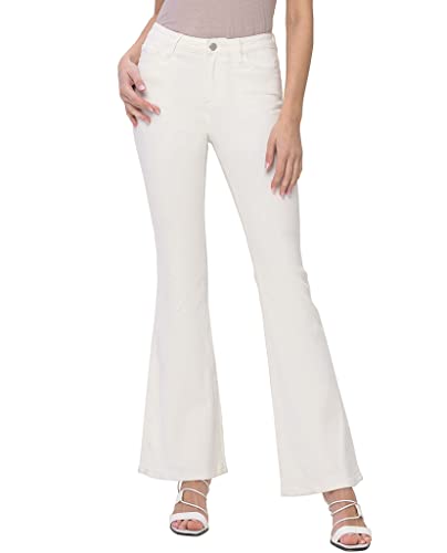 Flying Monkey Ivory Flare Jeans High-Rise Long Length