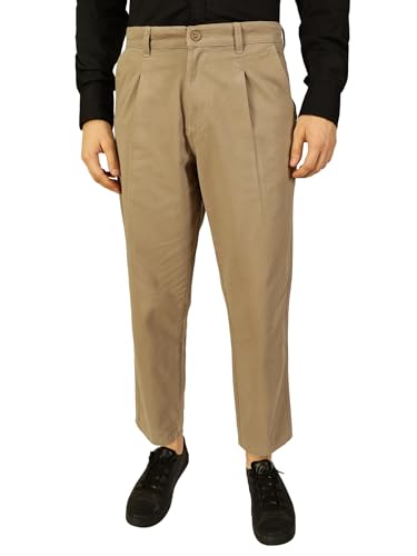 Image of Thomas Scott Men's | Solid | Light Weight | Breathable Fabric | 4 Pocket | Mid Rise | Relaxed Fit | 100% Cotton | Button Waist | Chino Trouser | Pants