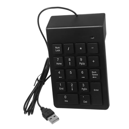 KOMBIUDA USB Wired Key Mechanical Numeric Keypad for Laptop Desktop Durable Number Pad with Stable Connection Compact Design for Financial Accounting and Data Entry
