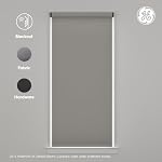 GE Smart Shades Motorized Roller Shade, Blackout Grey, 24 in, Black - Image 5