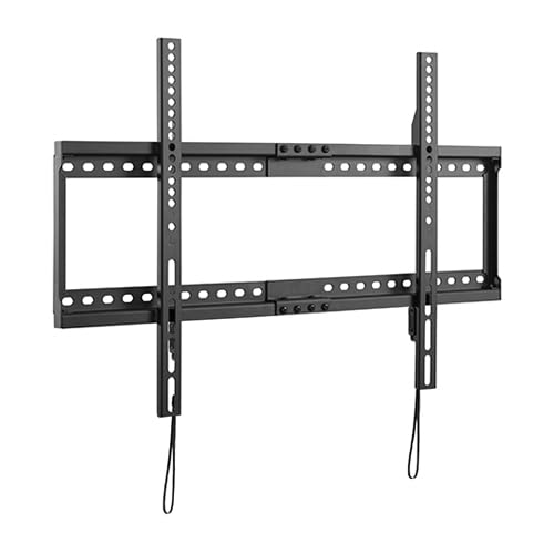 monTEK Supporto da parete ultra piatto per TV curvo e piatto da 37-86 pollici, portata fino a 75 kg, per calcestruzzo, mattoni e pareti in legno, con corda di trazione e protezione anticaduta, VESA