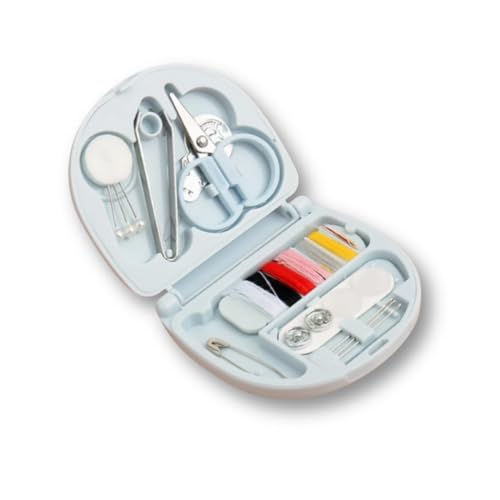 Mini Kit de Costura Portátil com Acessórios, Estojo Compacto para Viagem, Casa e Emergência, Cores Sortidas