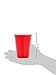 Amazon Brand - Solimo 18oz Disposable Plastic Party Cups, 200 Count, Red