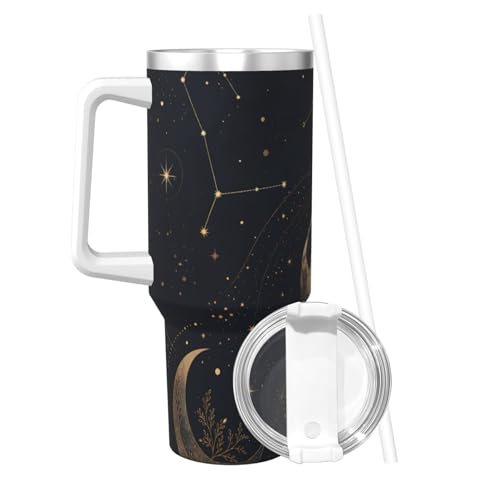 Taza de viaje Vintage Star Soccer de 40 oz ideal para el coche y el trabajo 3