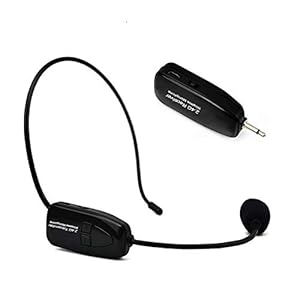 2,4 G draadloze microfoonheadset, draadloze microfoonheadset en handheld 2-in-1 oplaadbaar voor spraakversterker…