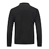 Sliktaa Mens Knitted Cardigan Casual Jumper Stand Up Collar Sweater Zipper Jacket Fleece Lined Warm #DL164 Black XXL #1