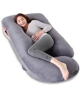 Image of ALLOPERA U-Shape Full Body Pregnancy Pillows, Maternity Pillow for Sleeping Support for Legs, Back, Neck, Shoulder, Hips, Belly for Pregnant Woman, 57 inch Prenancy Pillow