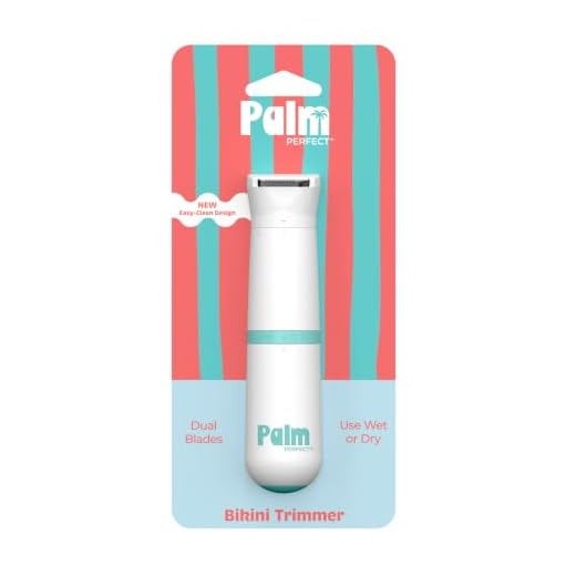 PALMPERFECT Bikini Trimmer for Women - Wet & Dry Hair Trimmer with Dual Blades - Cordless Hair Removal Electric Razor for Any Part of the Body, White (Packaging May Vary)