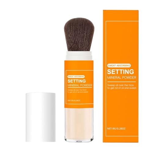 Polvo Fijador de Maquillaje | 8 Gramos con Control de Brillo, Efecto Mate, Soft-Focus y Acabado Belleza - Fijación con Polvo - para Playa, Boda, Viaje, Trabajo, Hogar y Uso Cotidiano