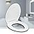 WSSROGY Toilet Seat Elongated with Cover Soft Close, Easy to Install, Plastic, White, Suitable to Elongated or Oval Toilets