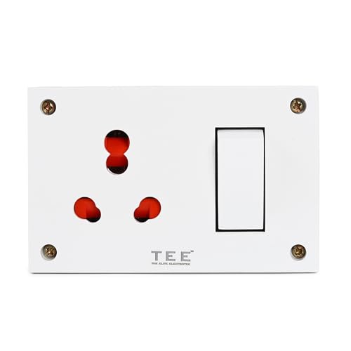 Image of Combined Box 16Amp with Universal Socket, Master Switch & Safety Shutter- 240V Power Utility Box for Home, Office, Appliances- Without Wire, 6 Month Warranty(SHUTTER CONBINED BOX)