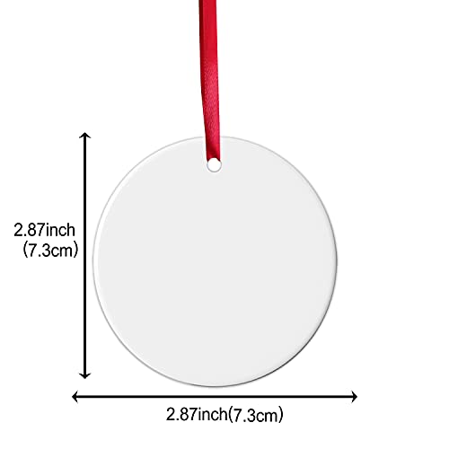 10Pcs Sublimation Ornament Blanks Ceramic Ornaments Bulk Sublimation Blanks Products Ceramic Sublimation Ornaments For 2022 Personalize Christmas Tree Decorations Supporting Sublimation #TOP1