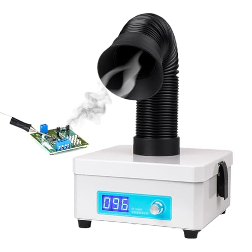 Solder Fume Extractor, 3-Layer Filter Welding Smoke Fume Extractor, Adjustable Speed, LED Display for Laser Engraver Laser Cutter 3D Printer Soldering Fume Extractor Fan