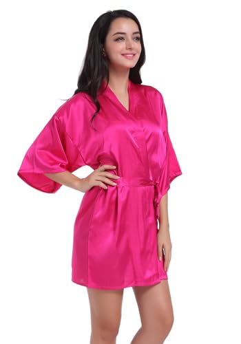 Womens Birthday Queen Squad Robe Spa Robes Party Supplies for Women Silk Kimono Robe with Gold Glitter4