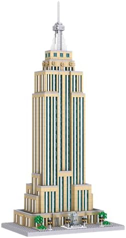 dOvOb Architecture Empire State Building Micro Blocks Set（3819PCS） - World Famous Architectural Model Toys Gifts for Kid and Adult