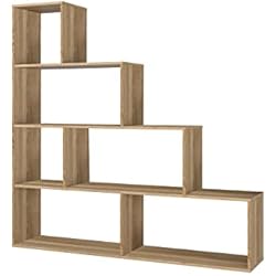 Estanterias Decorativas Conforama Habitdesign Estantería Decorativa, Librería Salon, Modelo Klum, Acabado en Roble Canadian, Medidas: 145 cm (Alto) x 145 cm (Ancho) x 29 cm (Fondo)
