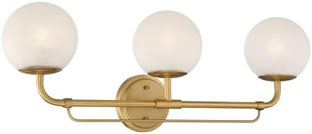 Minka Lavery 3793-732 Whitehall 3 Light 28" Wide Bathroom Vanity Light - Legacy Brass with Etched Alabaster Glass