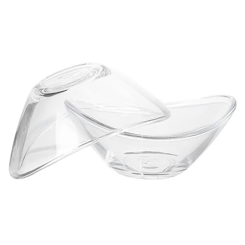 Unomor 2pcs Seasoning Dish Sauce Bowl Gravy Boat Pourer Dish Pudding Bowls Condiment Sushi Plate Dipping Paste Jam Dish Soy Sauce Dishes Mini Plate Practical Sauce Dishes Glass re-usable