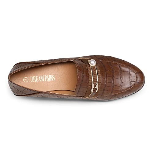 Dream Pairs Sdls2207W Loafers For Women Slip On Comfortable Round Toe Casual Fashion Flats Driving Shoes Tan Stone Size 8 M Us #TOP3