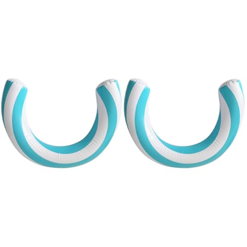 UKCOCO Inflatable Pool Noodles: 2pcs Pool Noodles Jumbo Floats Noodle Sticks, Blow up Striped Float for Swimming Pools Beach 30 Inch