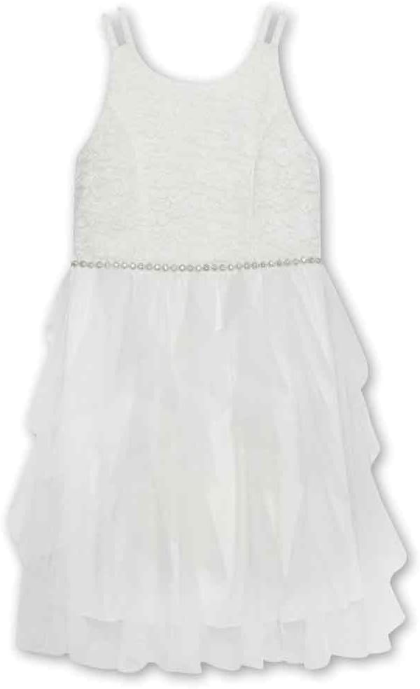 Speechless Girls' Sleeveless Lace Bodice and Fairy Skirt Party Dress