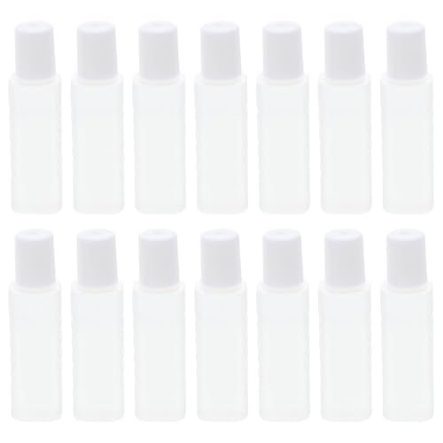 ASAKKURA 25 Kleine Reise Fläschchen für Kontaktlinsenflüssigkeit Kunststoff Nachfüllbehälter mit Dicht Schließendem Deckel Tragbare Pflegeflaschen für Kontaktlinsenpflege