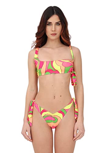 Bikini multicolore ME FUI femme maillot de bain brodé perles L