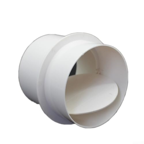 ZWEquipint ABS Plastic PVC Pipe Check Valve,For Bathroom Kitchen Air Duct Exhaust System One-Way Airflow Control Ventilation Fitting,White Home Improvement(160)