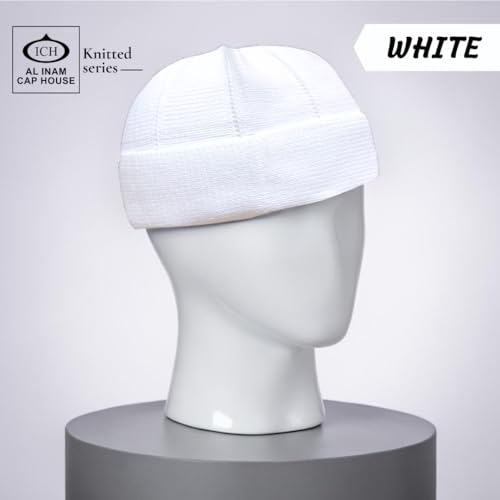 Image of ICH Premium Knitted Cap Model No. (N-02) | Stretchable Free Size Kufi Cap | Soft, Comfortable & Breathable Headwear, Prayer, Travel & Casual Use