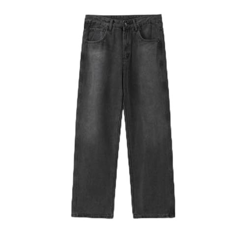 Jeans Pants Trousers Denim Autumn Black Men's Retro Loose Versatile Classic High Street Casual