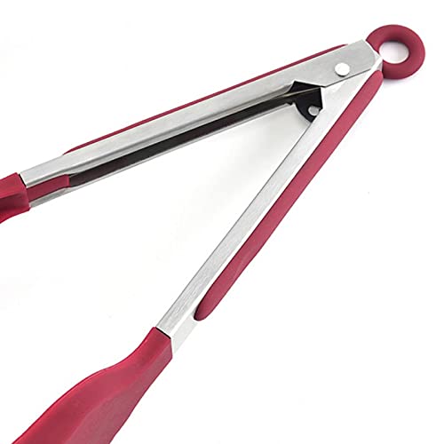 Pinze da Cucina Pinze per Alimenti, con Punte in Silicone, per Cucinare in Cucina, Barbecue, Dimensioni: 26,5 * 6,2 cm Sicure e durevoli