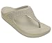 crocs Women's Sloane Diamante Flip Flop, Platinum 7 W