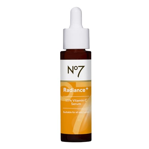 No7 Radiance+ 15% Vitamin C Serum - Radiance-Boosting Face Serum for Glowing Skin - Re-Energizing...