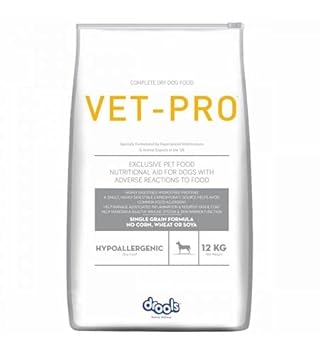 Vet-pro Hypoallergenic Dry Adult Dog Food 12kg for Dogs with Adverse Reactions to Food, Chicken Flavor