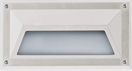 Dabmar Lighting FG2010-W Hooded Incand 120V Fiberglass Step Light, White Finish