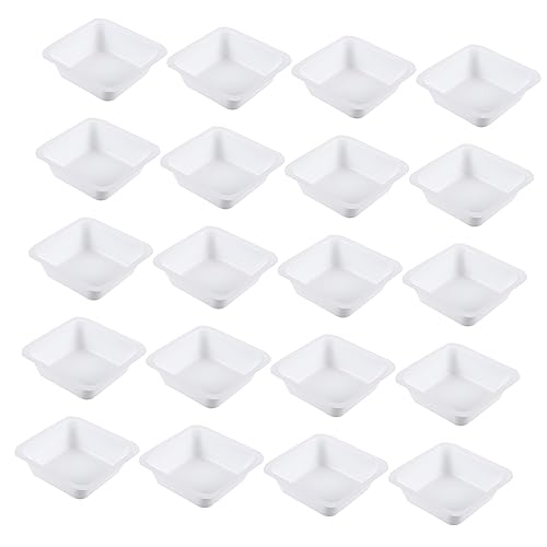 MUSISALY 100ml Plastic Weighing Plate 50pcs Square Weighing Boat Static for Lab Jewelry and Sample Measurement